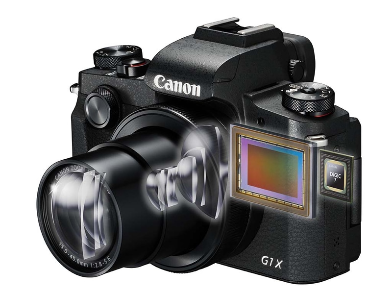 大型CMOSセンサーと大口径レンズ、映像エンジンDIGIC 7を搭載