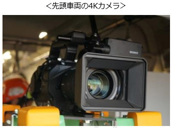先頭車両の4Kカメラ