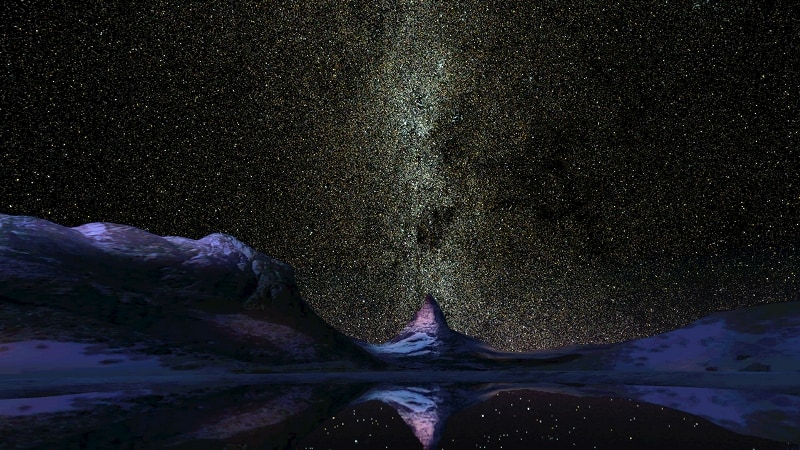  1〜11等星まで約250万個の星を天の川とともに映し出す