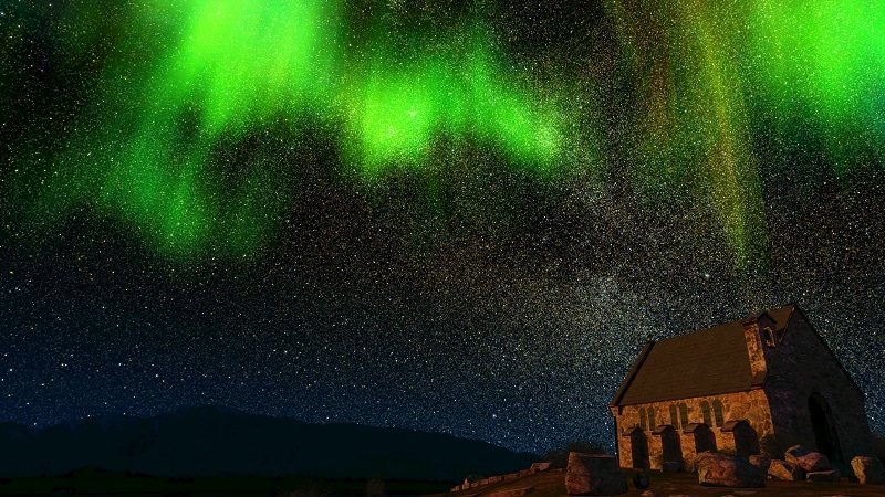 「満天の星空セレクション」では、オーロラが出現するスポットも用意