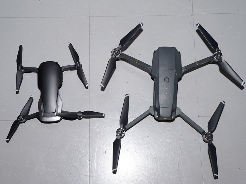 左がMavic Air、右がMavic Pro