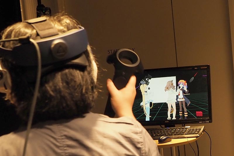 HTC VIVEを装着してキャラを動かす