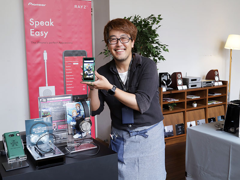 ONKYO BASEの店長を務める、オンキヨー 宍戸圭介氏がガルパンコラボの「GRANBEAT」をアピール