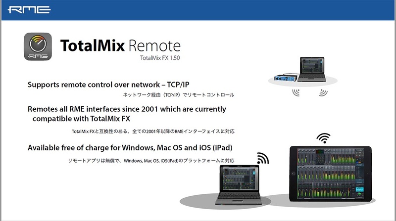 TotalMix Remoteの特徴