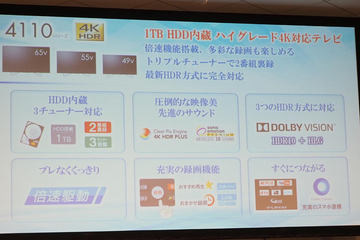 ヤマダ独占販売のFUNAI 4K液晶TV一新。49型1TB HDD内蔵で12万円を切る