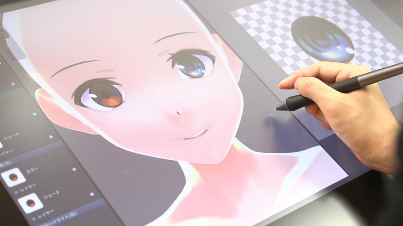 3DオブジェクトとUV展開両方を確認しながら、 どちらにもテクスチャを描き込める