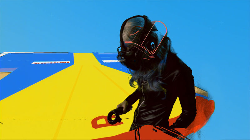 「Tilt Brush」で描かれた鳥人間コンテストのオリジナルVRアート<br>(C)読売テレビ