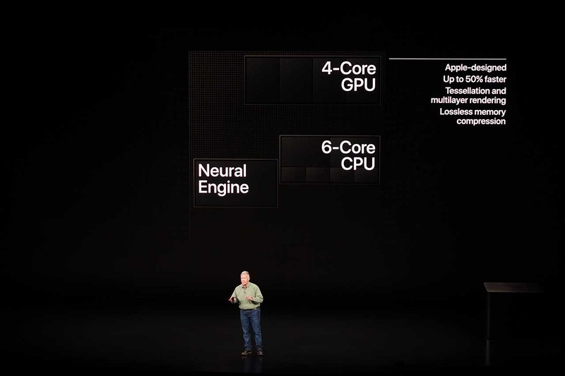 A12 Bionicの内部。CPU・GPUともに順当に進化しているのだが、Neural Engineやその他「CPU・GPU以外」が強化され、総体でのパフォーマンスアップを目指しているという