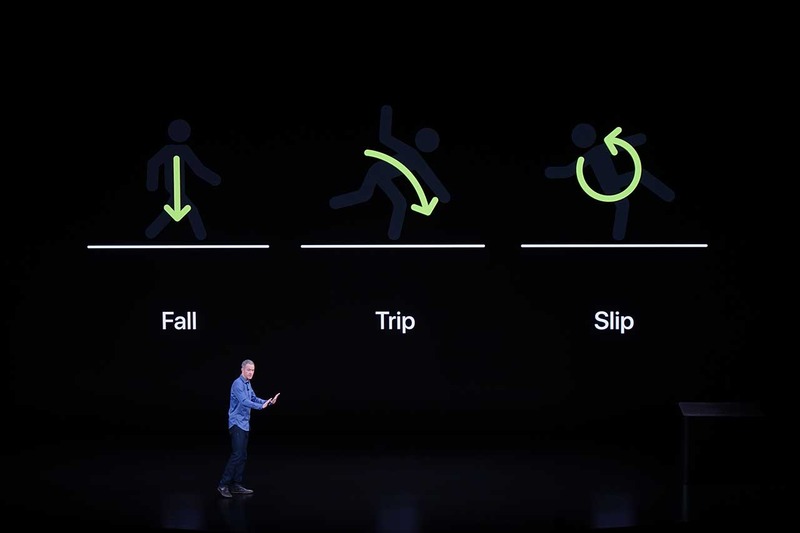 モーションセンサーの高度化によって、「転倒かそうでないか」をはっきり識別可能に。こうした判定が難しい、というのは意外だった