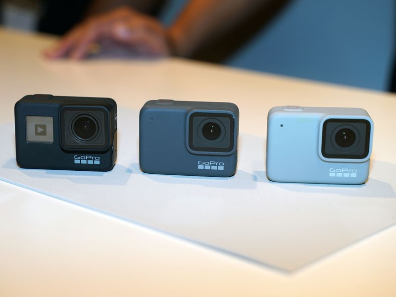 「HERO7」シリーズ。左から Black、Silver、White