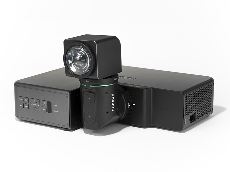 富士フイルムが新開発したプロジェクター(横置き時)
