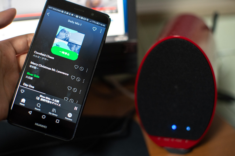 Spotifyアプリから、音楽を飛ばしてKS-55から流す