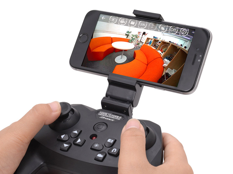 スマホアプリでライブビューを見ながら送信機で操作