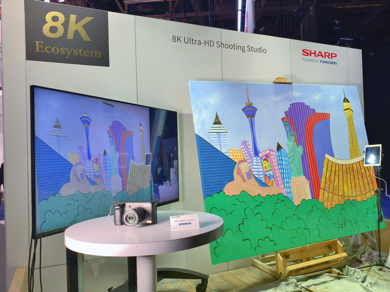 「8K Ecosysytem」として、撮影から表示までのソリューションを展開するシャープ