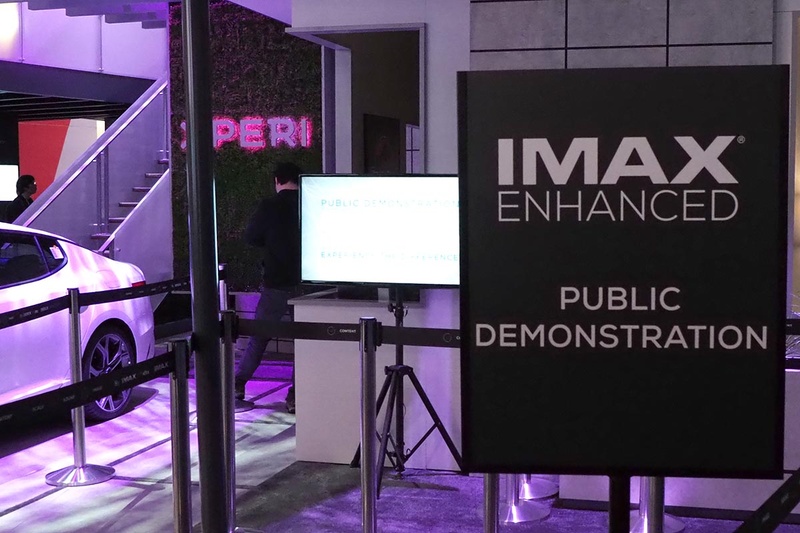 CES 2019のXPERIブースでIMAX Enhancedのデモを行ない、多くの人が来場