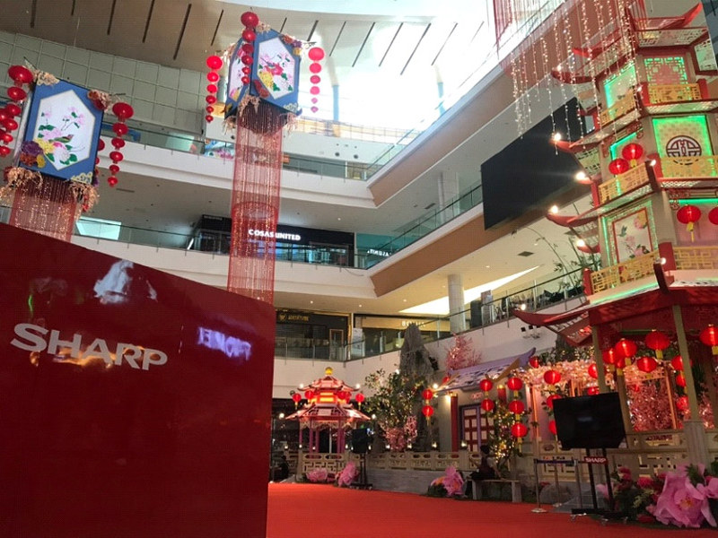 8Kテレビの発表会見が行なわれたショッピングモール「IOI City Mall」