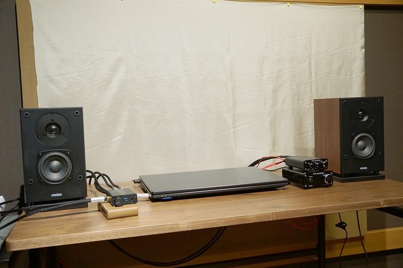 PCとUSB DAC、アンプ、スピーカーを接続