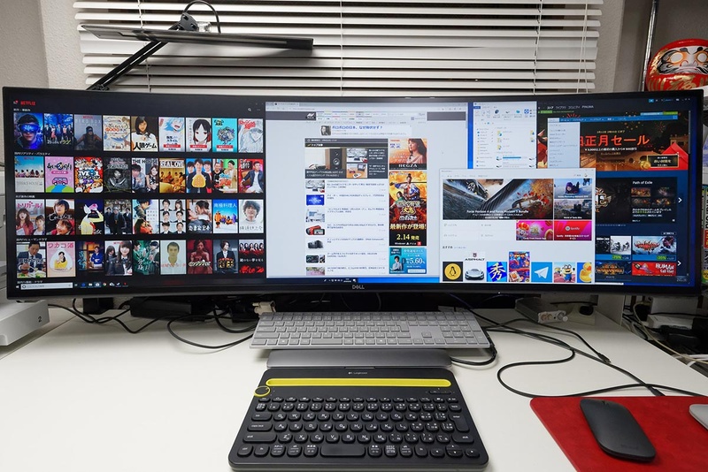 Windows 10で表示。これはPBPだが、画面中央でもウィンドウが途切れることはない