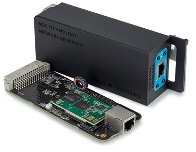 別売のネットワークレンダラーモジュール「Audio Renderer(MkII)」。35万円