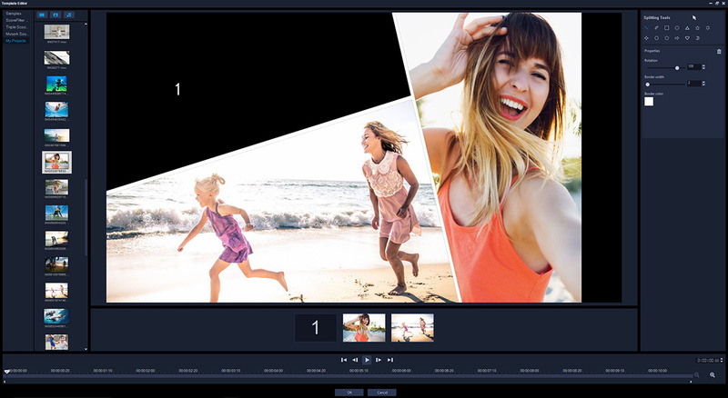 画面分割レイアウトを作り、複数の映像を同時に表示