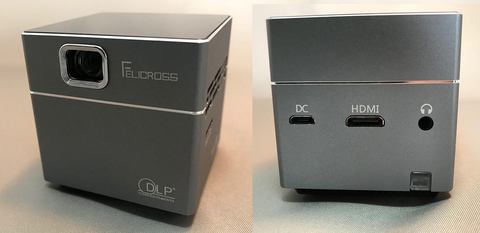 ピコキューブ S6 Android搭載の手のひらプロジェクタ「Pico Cube」。外でも2時間