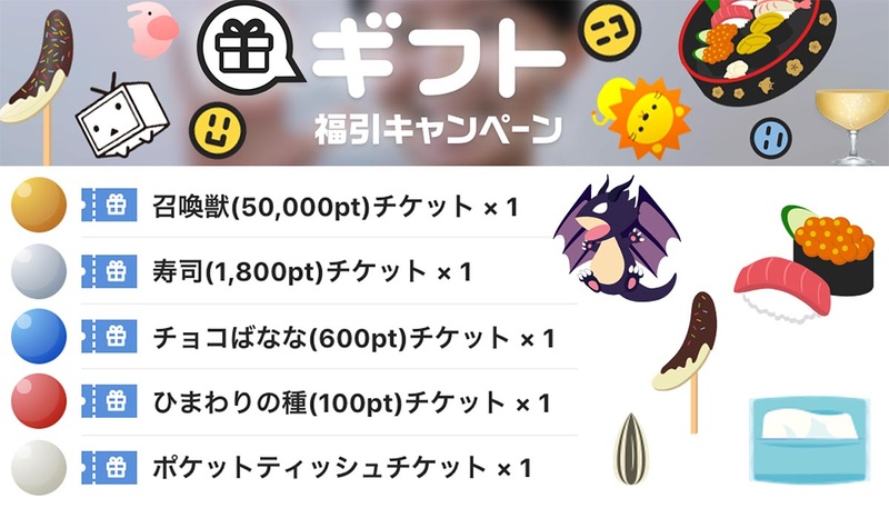 ニコ生ギフト対応記念福引キャンペーン
