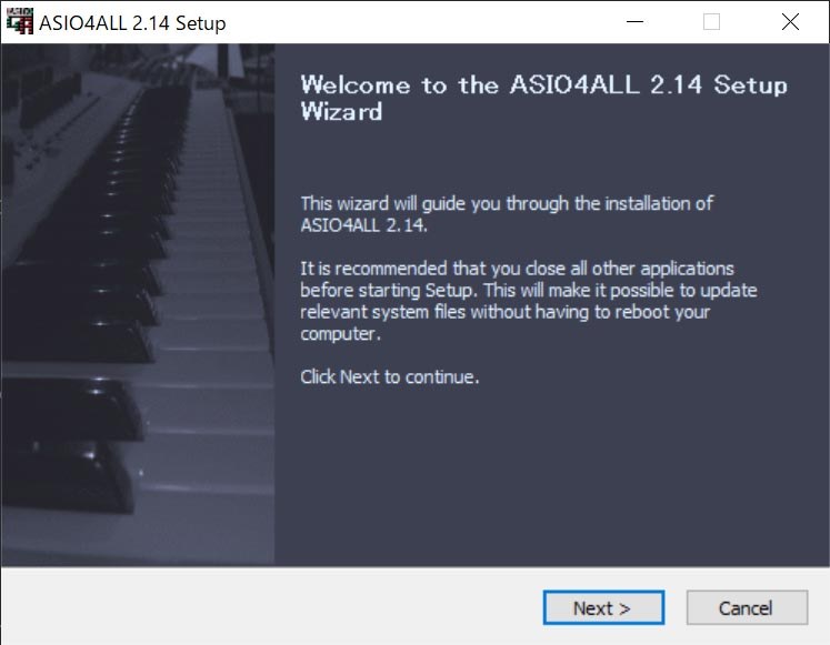 ASIO4ALLを使ってDAWで動かした