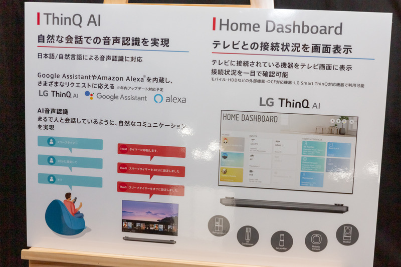 付属のマジックリモコン。中央のマイクボタン長押しで話しかけると起動する。Amazon Alexaの場合は、右下の専用ボタンを押してコントロールする