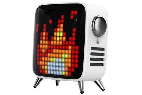 レトロテレビ風の2.1chワイヤレススピーカー。ドット絵やアニメ表示