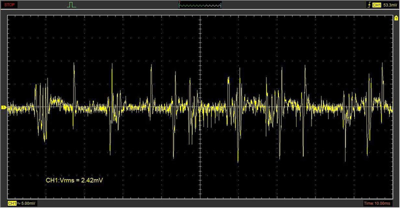 未使用時のノイズフロア