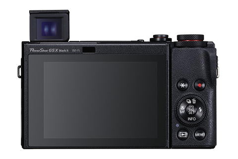 ポップアップEVF内蔵のキヤノン「G5 X Mark II」。クロップなし