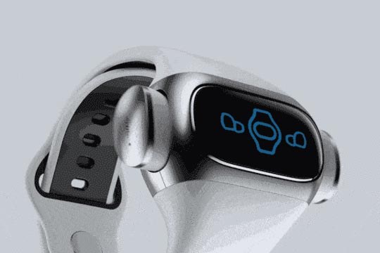 スマートウォッチ部の左右側面にイヤフォンを収納して充電できる