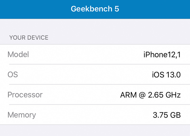 iPhone 11のメモリーは4GBだった
