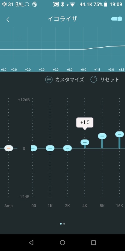 10バンドイコライザが用意されている
