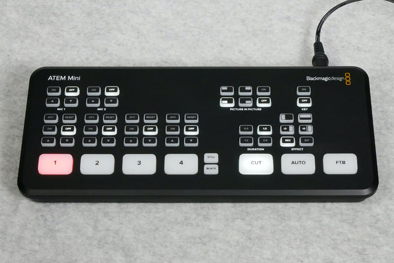 小型・軽量ながら4入力切り換えのATEM Mini