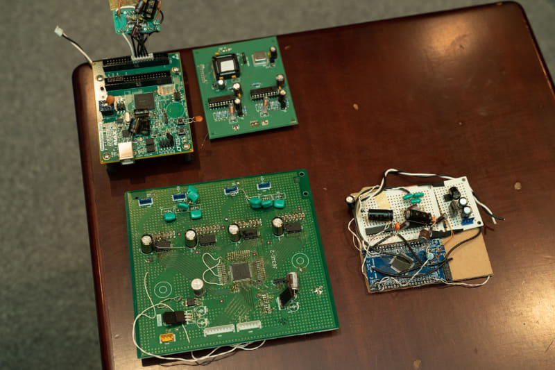 MMM開発途中の試作ボードも見せてもらった