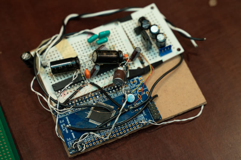 MMM開発途中の試作ボードも見せてもらった