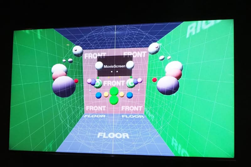 音源の位置を視覚的にわかるように映像で表示した例