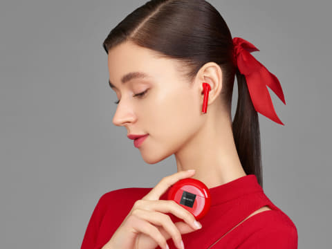 NC搭載のHUAWEI完全ワイヤレス「FreeBuds 3」に新色レッド - AV