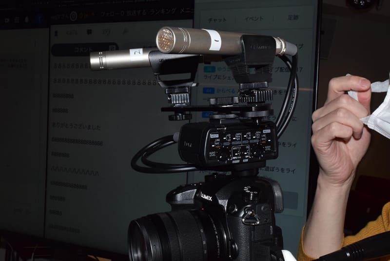 GH5用にマイクアダプタを使用