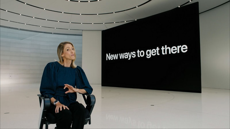 基調講演のビデオより。いつもの「壇上からの中継」ではなく、アップル本社内部を生かし、様々な場所で撮影し、作り込まれた動画になっていた。もちろん「ソーシャルディスタンス」などの防疫上の配慮は行なった上で、だ