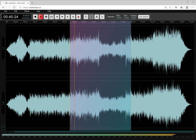 「Microsoft Edge」ブラウザの表示