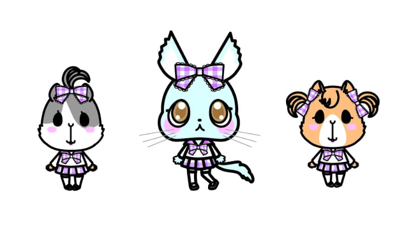 「OTMGirls」 左からヒダリン、マナカ、ミギー<br><span class="fnt-70">(C)2015, 2020 SANRIO サンリオ/TBS・ファンワークス</span>