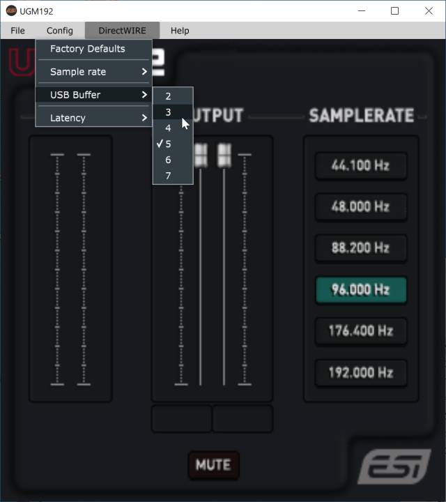 USB Bufferパラメータ
