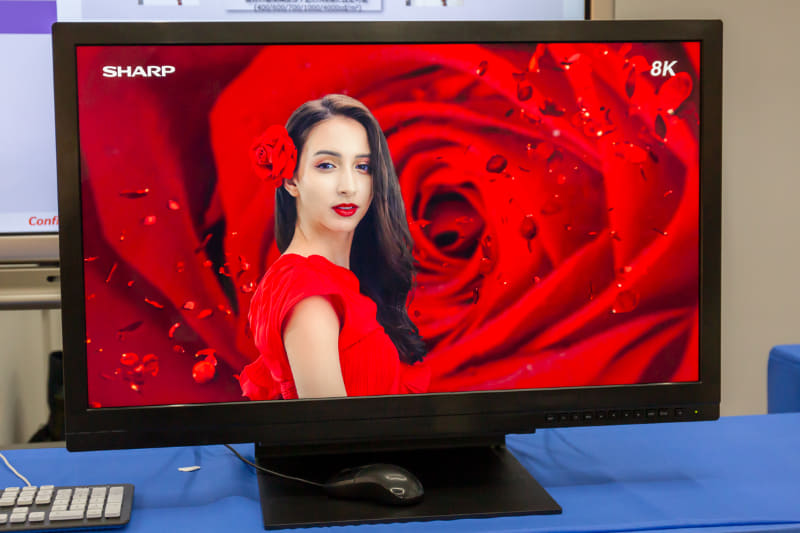 '21年春の発売を目指す、31.5型8K IGZO液晶ディスプレイ