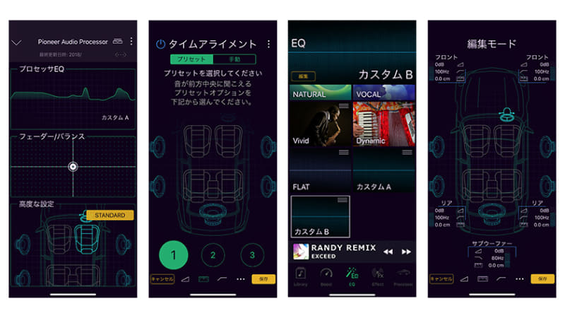 純正カーオーディオシステムはそのままに、タイムアライメント、イコライザー、出力レベルなど、プロセッサーの多彩な音響調整能力を追加することができる