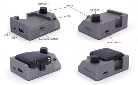 ikko ITM05 (type-c)　ポータブルDAC ikkoAudio、ポータブルDACにPC用ドッキングステーションをセット
