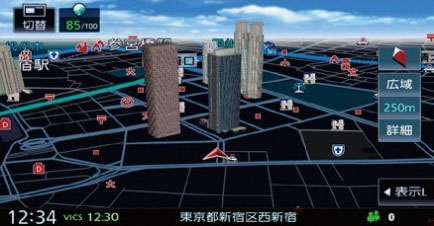ケンウッド、5つの角度で3D地図を表示できるハイレゾ対応「彩速ナビ」3