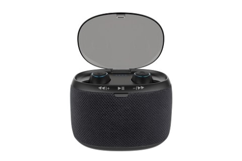 ケースがスピーカーになる、ゲオ限定「2in1完全ワイヤレス