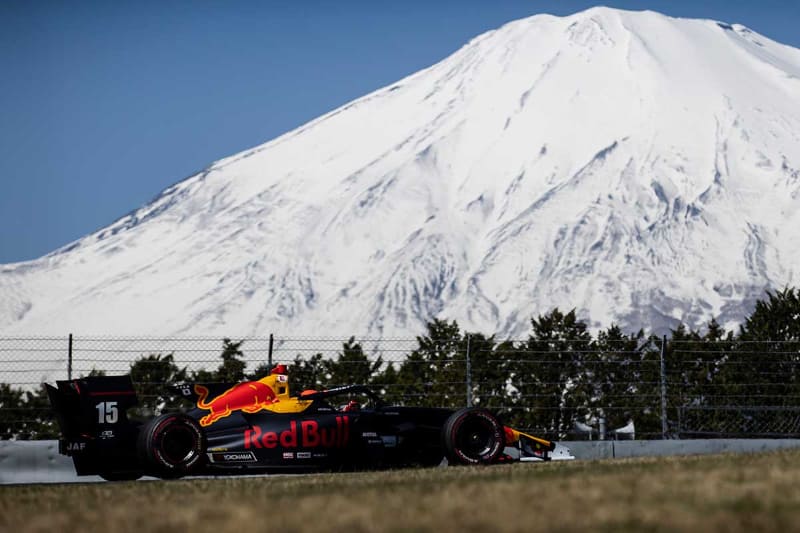 富士スピードウェイを走る大津弘樹のマシン<br><span class="fnt-70">(C)Sho Tamura / Red Bull Content Pool</span>